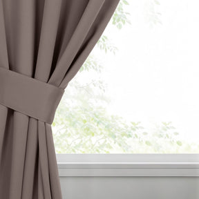 Classic Modern Solid Room Darkening Blackout Curtain Panels, Set of 2