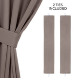 Classic Modern Solid Room Darkening Blackout Curtain Panels, Set of 2