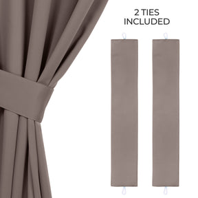 Classic Modern Solid Room Darkening Blackout Curtain Panels, Set of 2