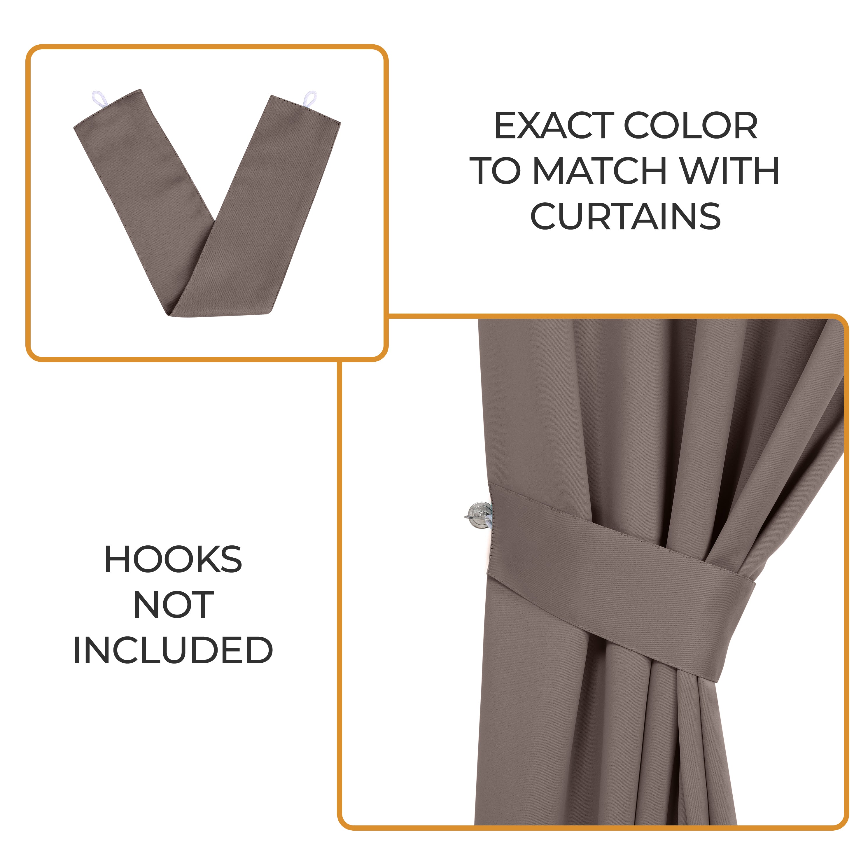 Classic Modern Solid Room Darkening Blackout Curtain Panels, Set of 2