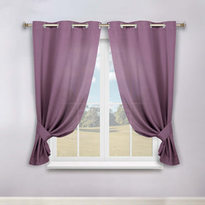 Classic Modern Solid Room Darkening Blackout Curtain Panels, Set of 2