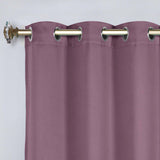 Classic Modern Solid Room Darkening Blackout Curtain Panels, Set of 2