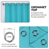 Classic Modern Solid Room Darkening Blackout Curtain Panels, Set of 2