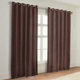 Classic Modern Solid Room Darkening Blackout Curtain Panels, Set of 2