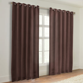 Classic Modern Solid Room Darkening Blackout Curtain Panels, Set of 2