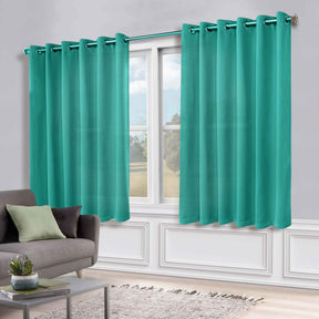 Classic Modern Solid Room Darkening Blackout Curtain Panels, Set of 2