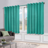 Classic Modern Solid Room Darkening Blackout Curtain Panels, Set of 2