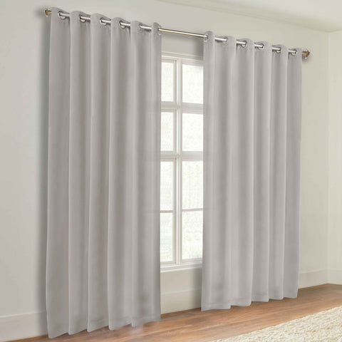 Classic Modern Solid Room Darkening Blackout Curtain Panels, Set of 2