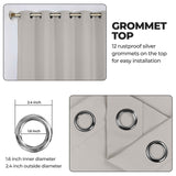 Classic Modern Solid Room Darkening Blackout Curtain Panels, Set of 2