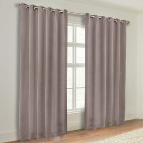 Classic Modern Solid Room Darkening Blackout Curtain Panels, Set of 2
