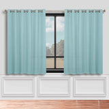 Classic Modern Solid Room Darkening Blackout Curtain Panels, Set of 2