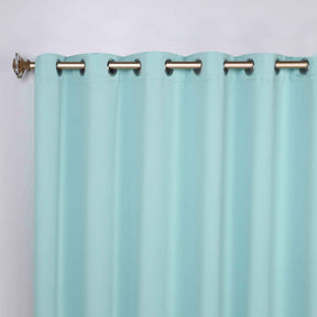Classic Modern Solid Room Darkening Blackout Curtain Panels, Set of 2