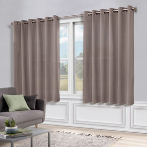 Classic Modern Solid Room Darkening Blackout Curtain Panels, Set of 2