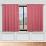 Classic Modern Solid Room Darkening Blackout Curtain Panels, Set of 2