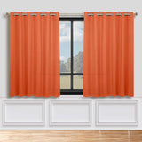 Classic Modern Solid Room Darkening Blackout Curtain Panels, Set of 2