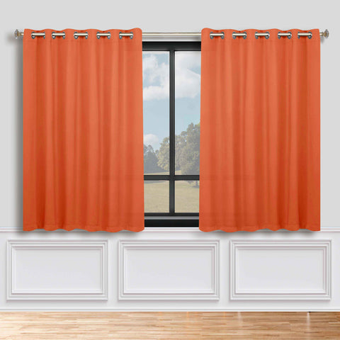 Blackout Window Curtains Classic Modern Room Darkening Set of 2