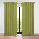 Classic Modern Solid Room Darkening Blackout Curtain Panels, Set of 2