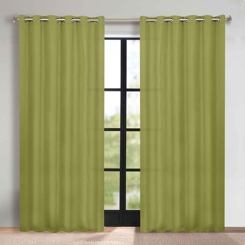 Blackout Window Curtains Classic Modern Room Darkening Set of 2
