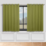 Classic Modern Solid Room Darkening Blackout Curtain Panels, Set of 2