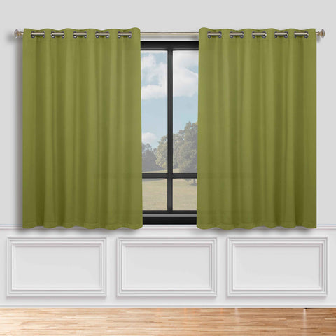 Blackout Window Curtains Classic Modern Room Darkening Set of 2
