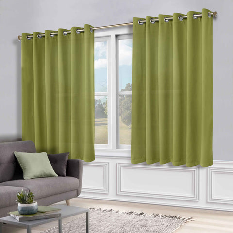 Blackout Window Curtains Classic Modern Room Darkening Set of 2
