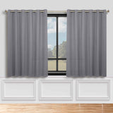 Classic Modern Solid Room Darkening Blackout Curtain Panels, Set of 2