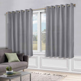 Classic Modern Solid Room Darkening Blackout Curtain Panels, Set of 2