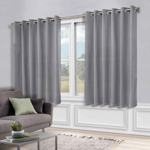 Blackout Window Curtains Classic Modern Room Darkening Set of 2