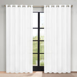 Classic Modern Solid Room Darkening Blackout Curtain Panels, Set of 2