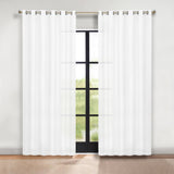 Classic Modern Solid Room Darkening Blackout Curtain Panels, Set of 2