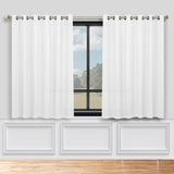 Classic Modern Solid Room Darkening Blackout Curtain Panels, Set of 2