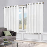 Classic Modern Solid Room Darkening Blackout Curtain Panels, Set of 2