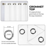 Classic Modern Solid Room Darkening Blackout Curtain Panels, Set of 2