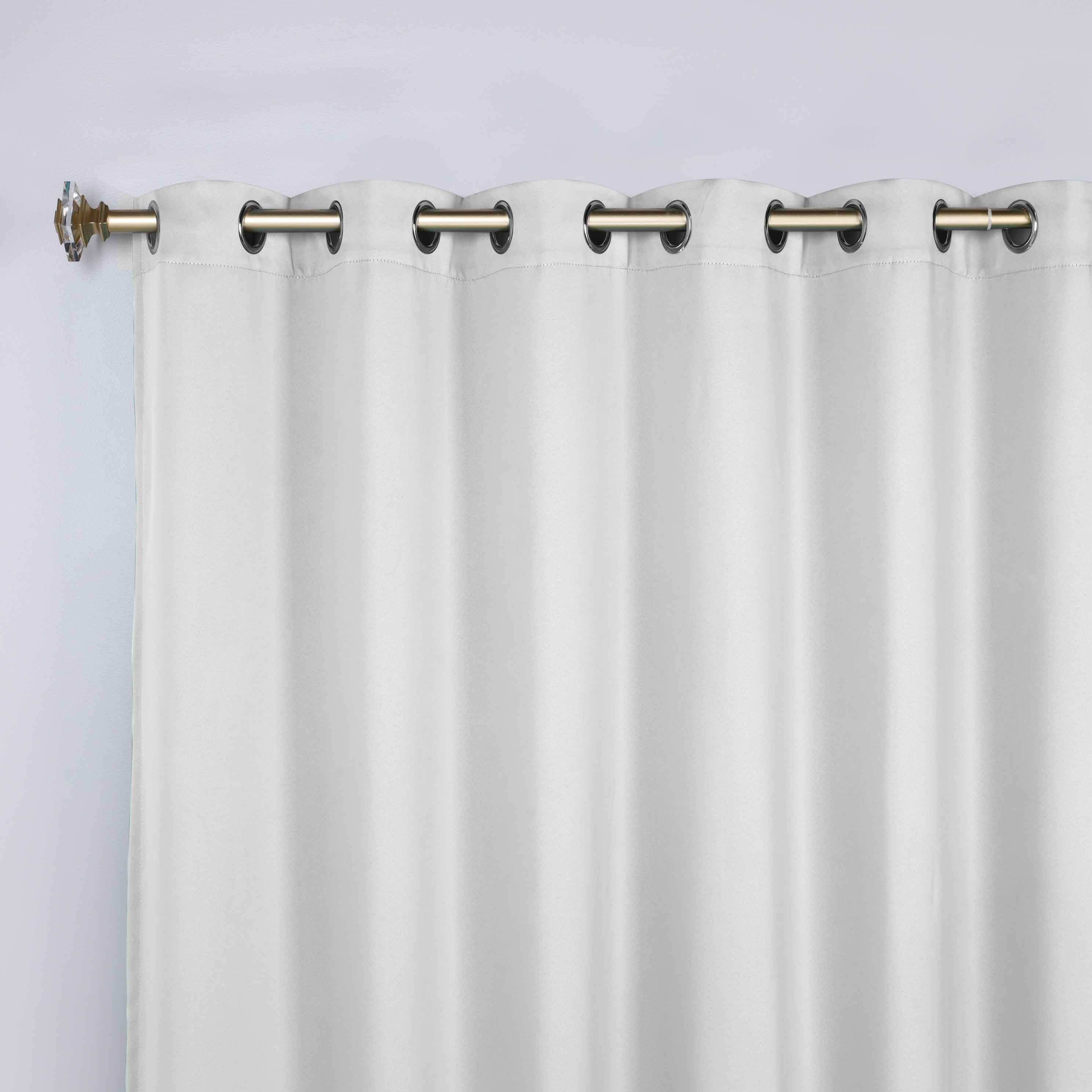 Classic Modern Solid Room Darkening Blackout Curtain Panels, Set of 2