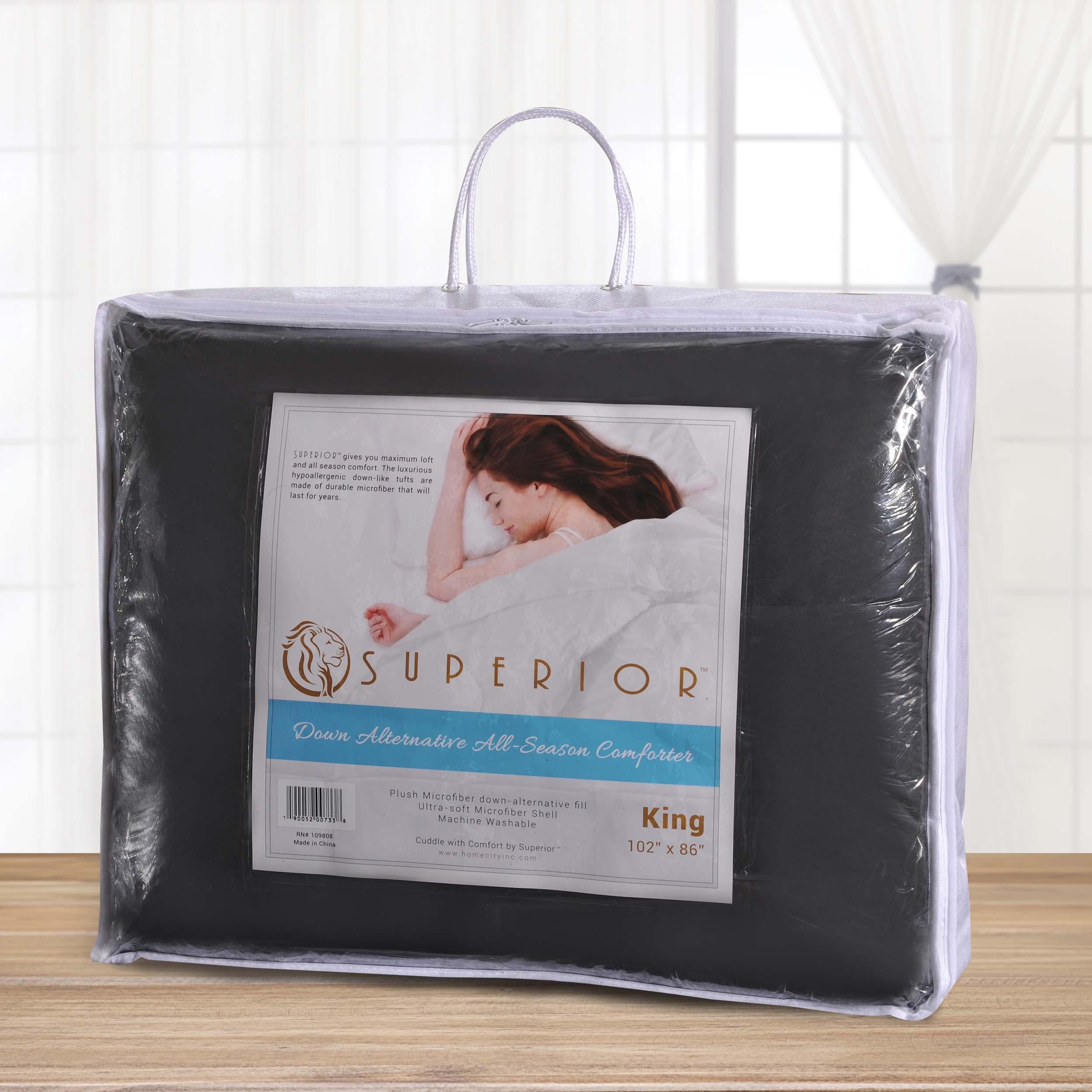 Classic Reversible Medium Weight Down Alternative Microfiber Comforter