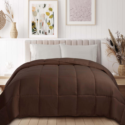 Classic Microfiber Down Alternative Comforter Reversible Medium Weight