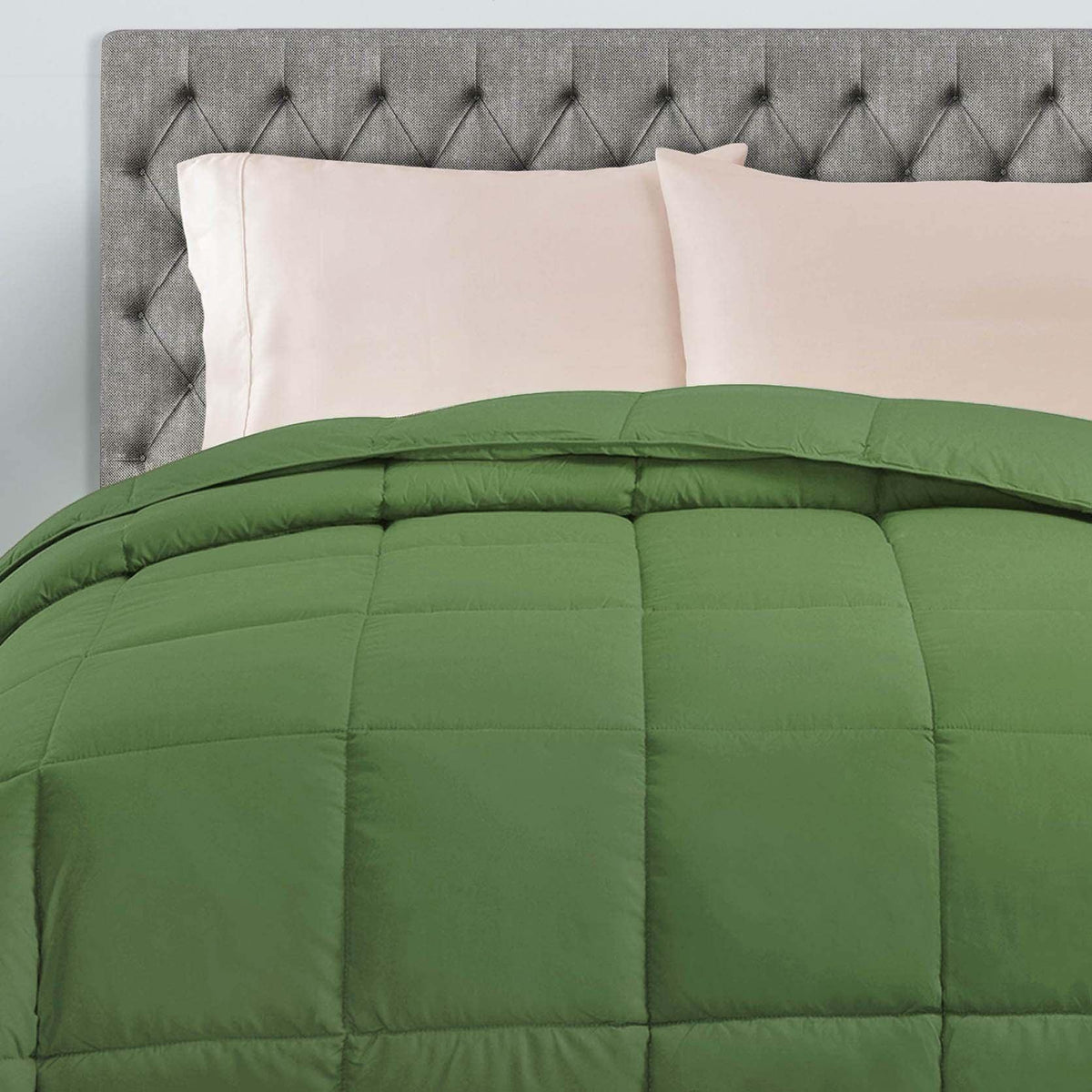 Classic Reversible Medium Weight Down Alternative Microfiber Comforter