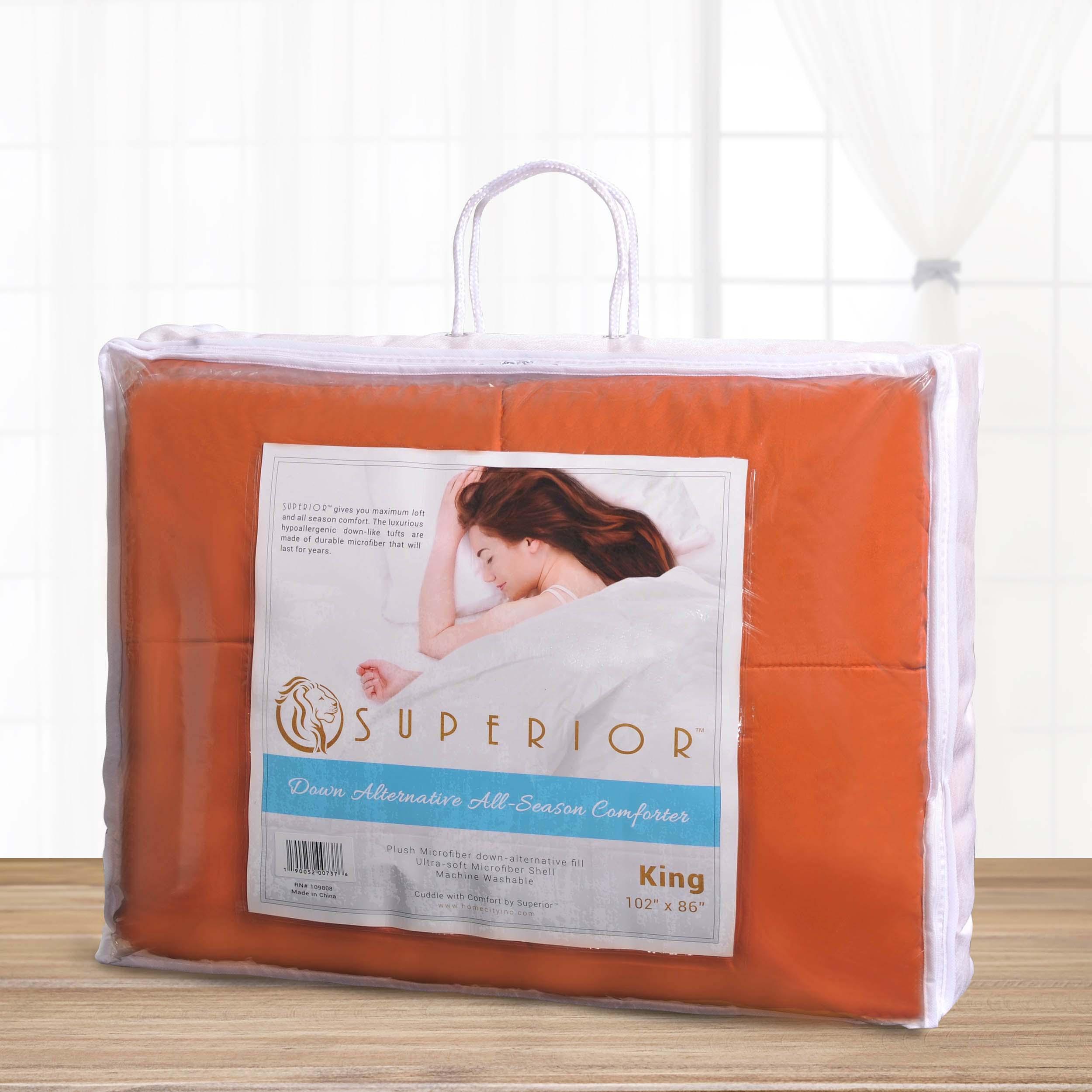 Classic Reversible Medium Weight Down Alternative Microfiber Comforter