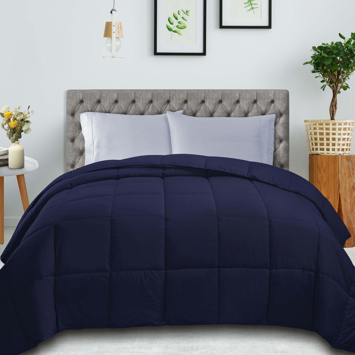Classic Microfiber Down Alternative Comforter Reversible Medium Weight