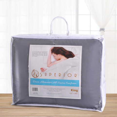 Classic Microfiber Down Alternative Comforter Reversible Medium Weight