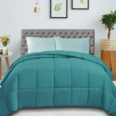 Classic Microfiber Down Alternative Comforter Reversible Medium Weight