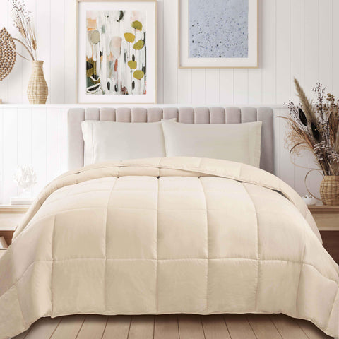 Classic Microfiber Down Alternative Comforter Reversible Medium Weight