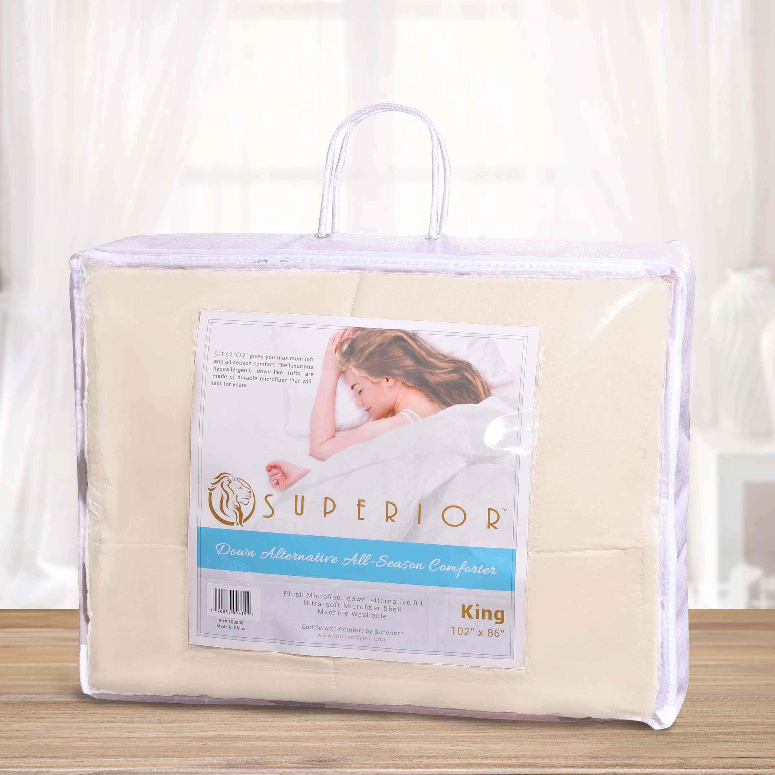 Classic Reversible Medium Weight Down Alternative Microfiber Comforter