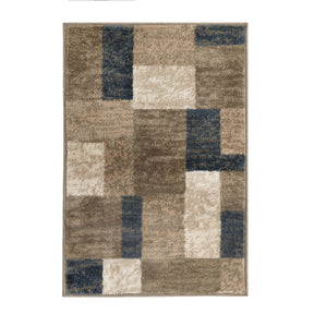 Clifton Geometric Color Block Plush Indoor Area Rug or Runner Rug