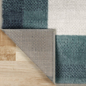 Clifton Geometric Color Block Plush Indoor Area Rug or Runner Rug