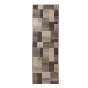 Clifton Geometric Color Block Plush Indoor Area Rug or Runner Rug