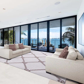 Coastal Geometric Lattice Indoor Outdoor Luxurious Area Rug