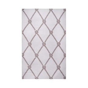 Coastal Geometric Lattice Indoor Outdoor Luxurious Area Rug