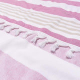 Coastal Resort Stripe Fouta 2 Piece Beach Towel with Tassels