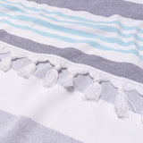 Coastal Resort Stripe Fouta 2 Piece Beach Towel with Tassels